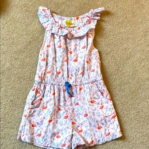 Mini Boden Flamingo Print romper! 🦩🌞
